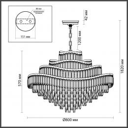 Odeon light 5073/25 HALL (В 2-Х КОРОБКАХ) ODL24 505 золото/прозрачный/металл/хрусталь Люстра E14 25*40W WAYTA  - 2 купить